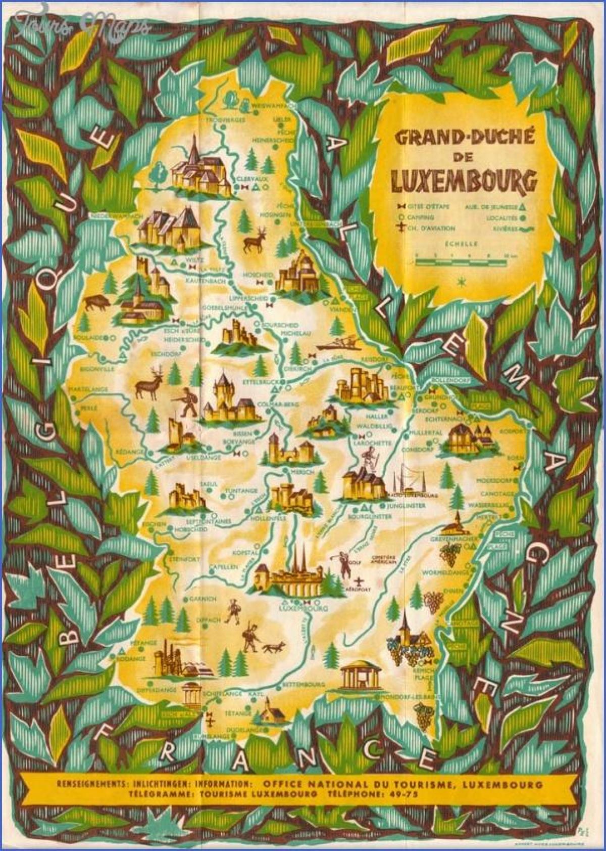 mapa Luxenburgo bisitak