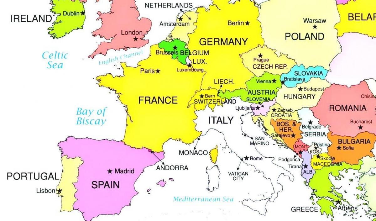 mapa europa erakusten Luxenburgo