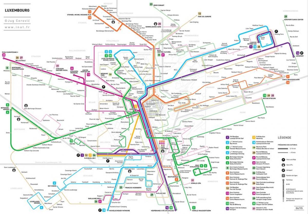 mapa Luxenburgo metro
