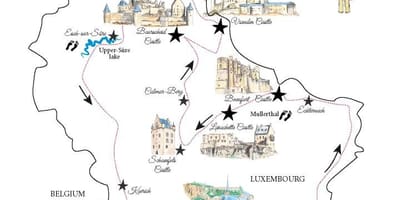Mapa Luxenburgo gazteluak