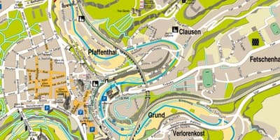 Mapa Luxenburgo kalean