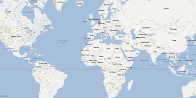 Luxenburgo kokapena munduko mapa